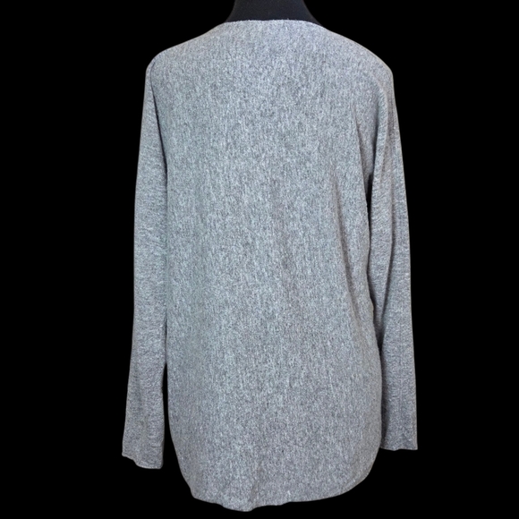 Bianco & Blu Heather Gray Cashmere Wool Blend Sweater Size L - Picture 2 of 4